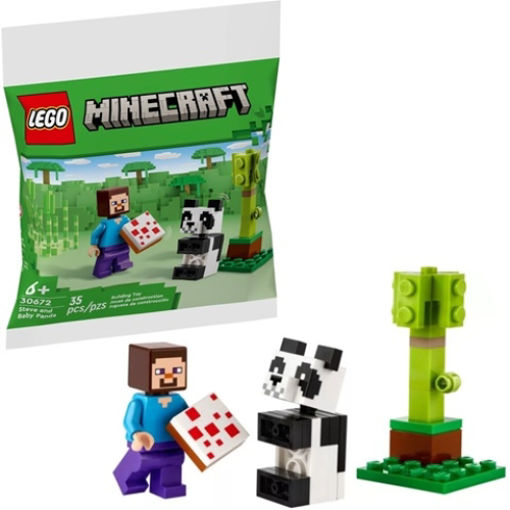 Picture of Lego 30672 Polybag - Minecraft: Steve and Baby Panda